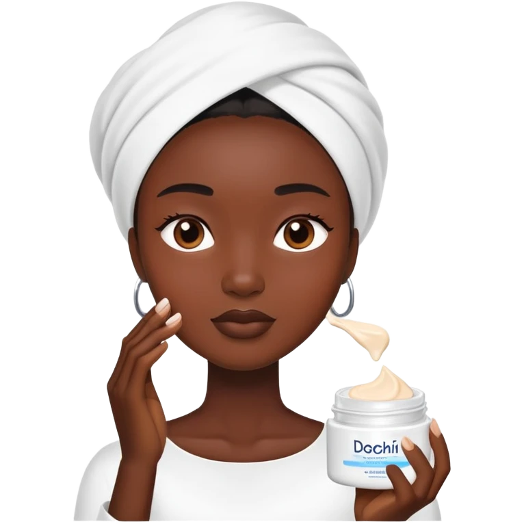 skin care cream application Doechii emoji