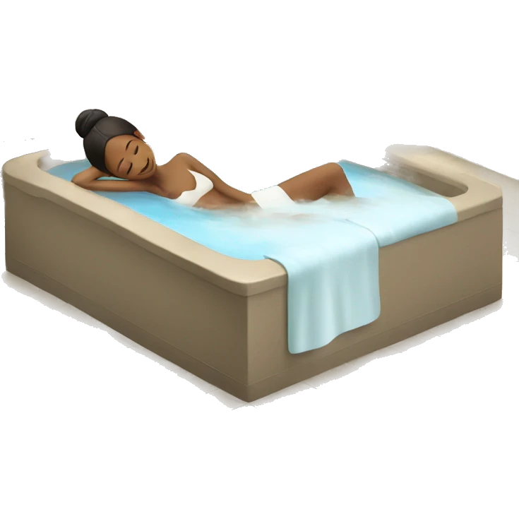 Girl relaxing in spa emoji
