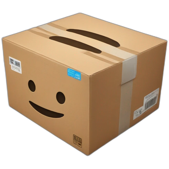 AMAZON BOX WITH UPC CODE NO FACE emoji