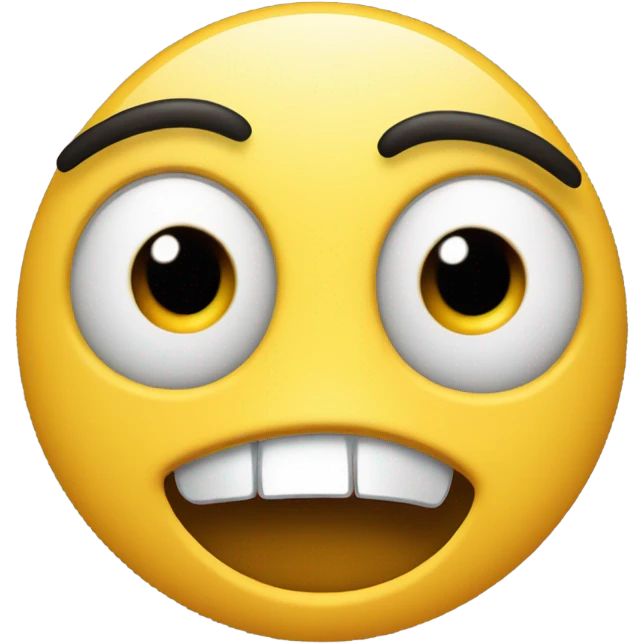 Emoji with big eyes and wow expression  emoji