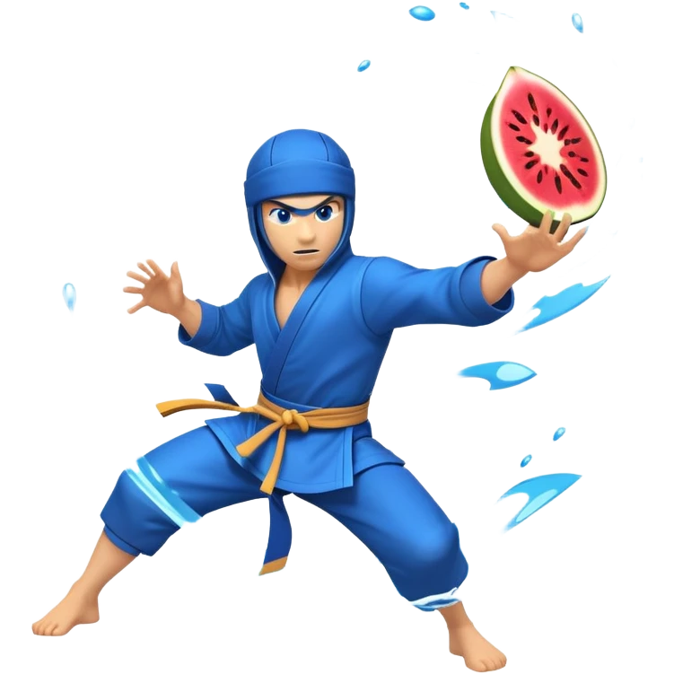 blue fruit ninja  emoji