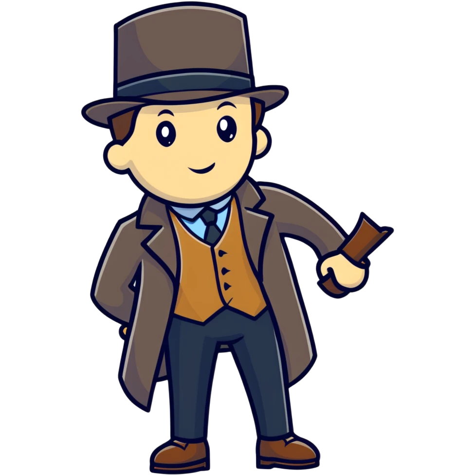 Detective with a tophat emoji