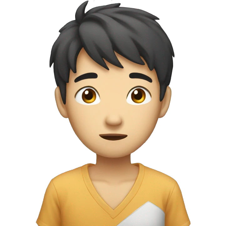 asian boy wake up emoji