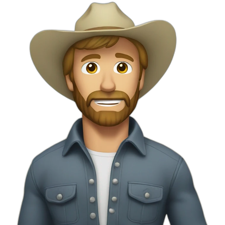 Chuck Norris at the beach emoji