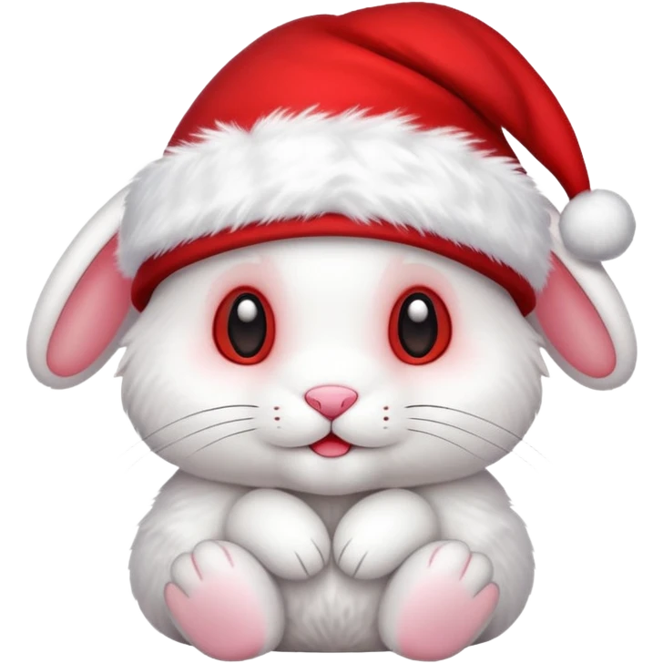Peluche lapin noel emoji