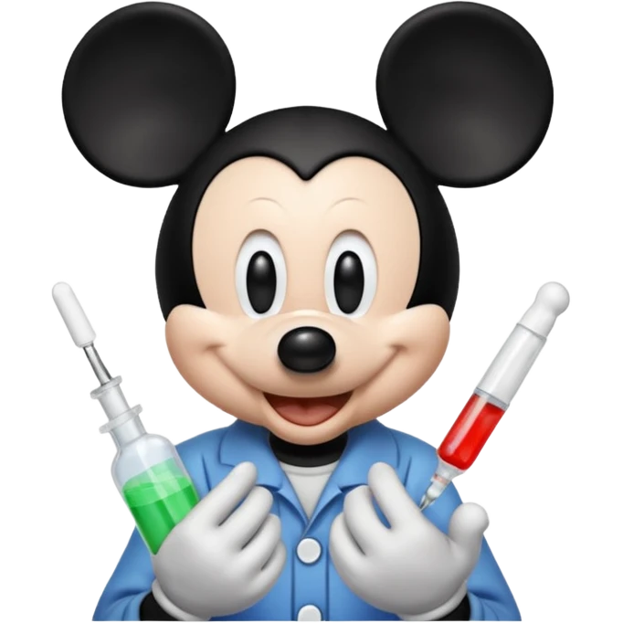 Mickey mouse injecting drugs emoji