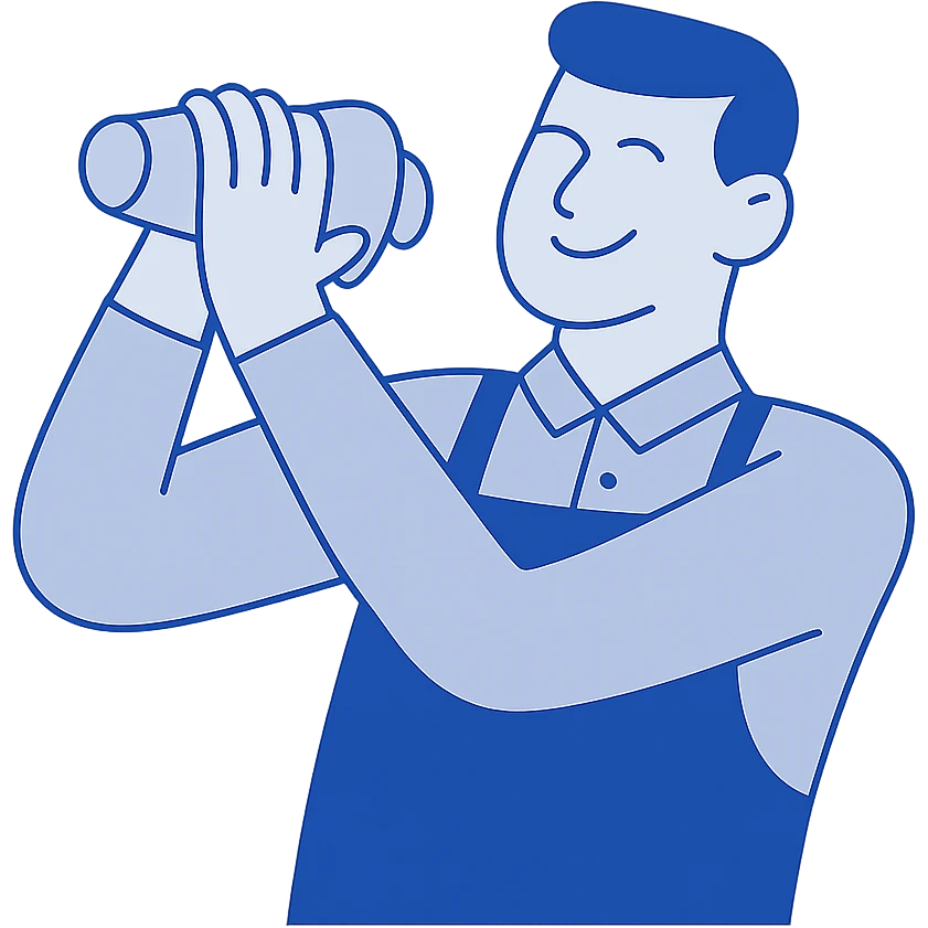 smiling bartender shaking cocktail emoji