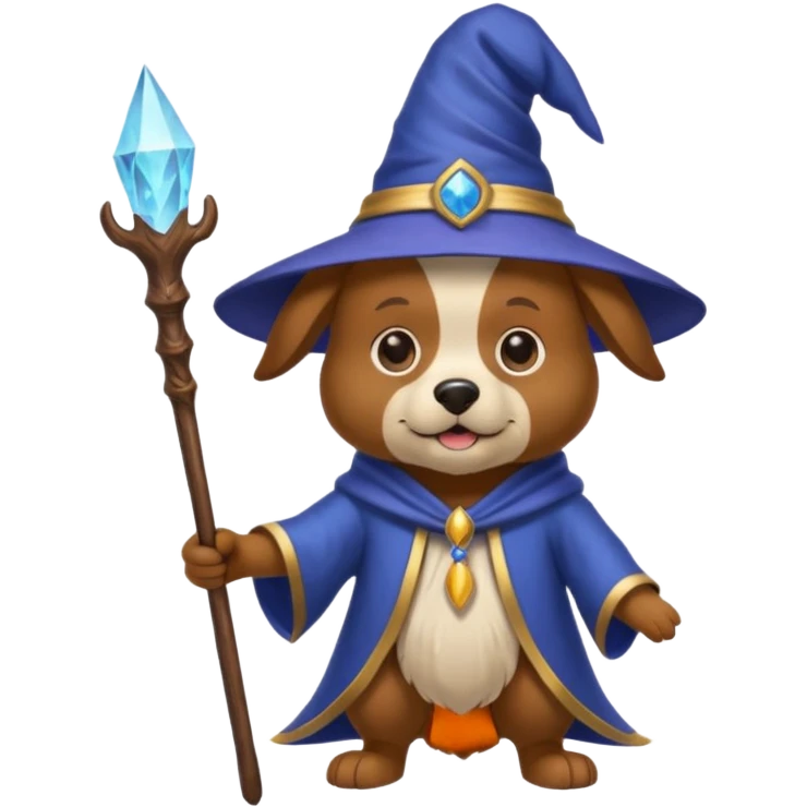 Dog wizard emoji