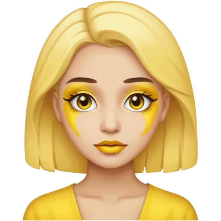 yellow makeup  emoji