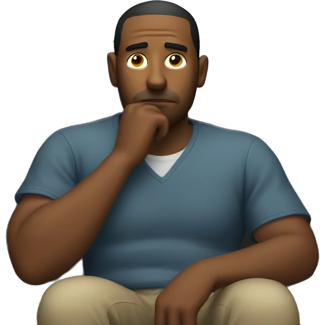 thoughtful man on couch emoji