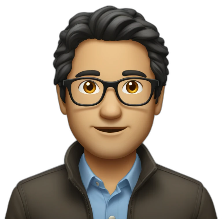 dark hair glasses technical expert vc investor casual medium length hair emoji