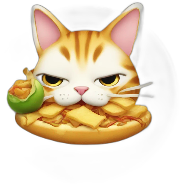 fat cat eating at applebee's emoji