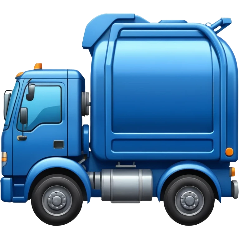 blue garbage truck emoji