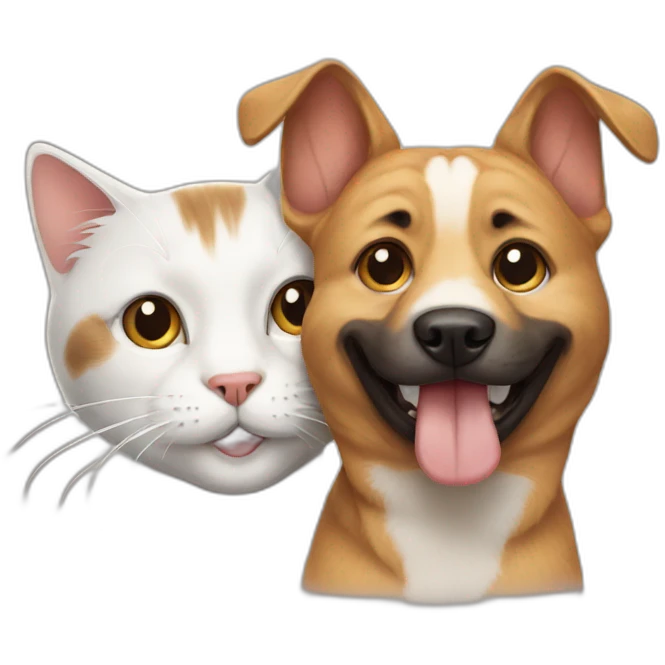 cat with dog emoji