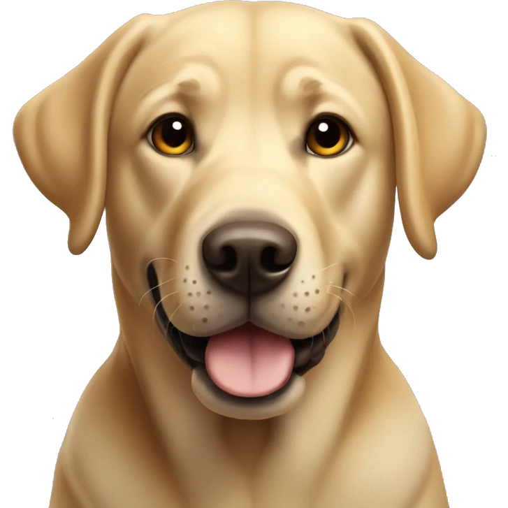 Labrador facing you smiling emoji