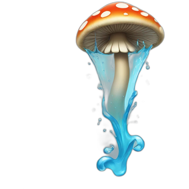 Water spewing from mushroom top emoji