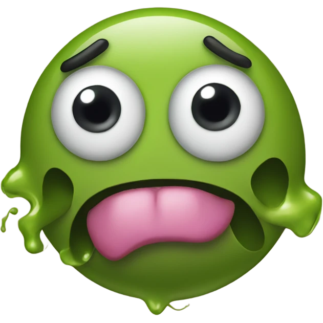 Booger with a face emoji