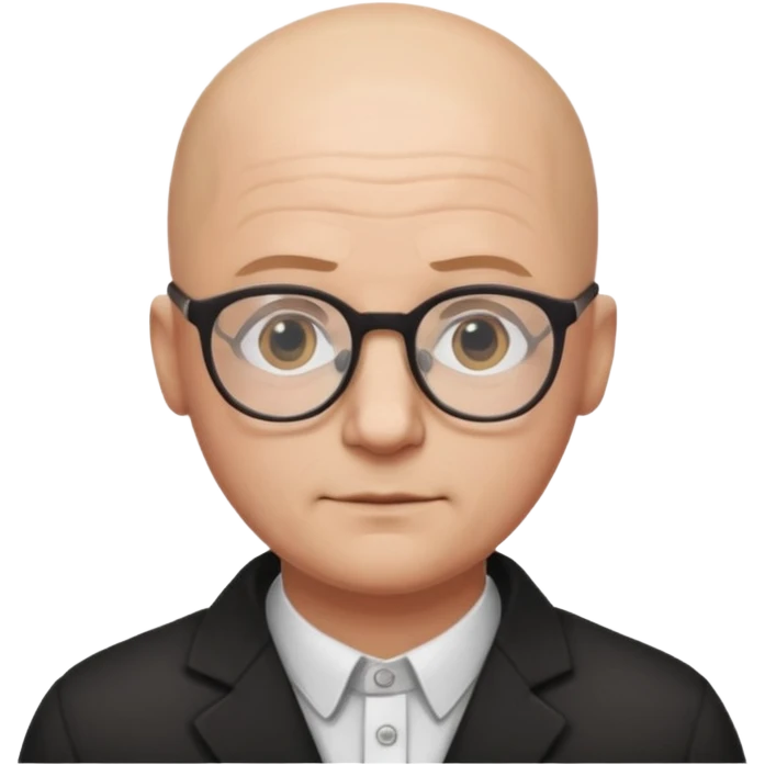 bald man with glasses, surrounded by math symbols emoji