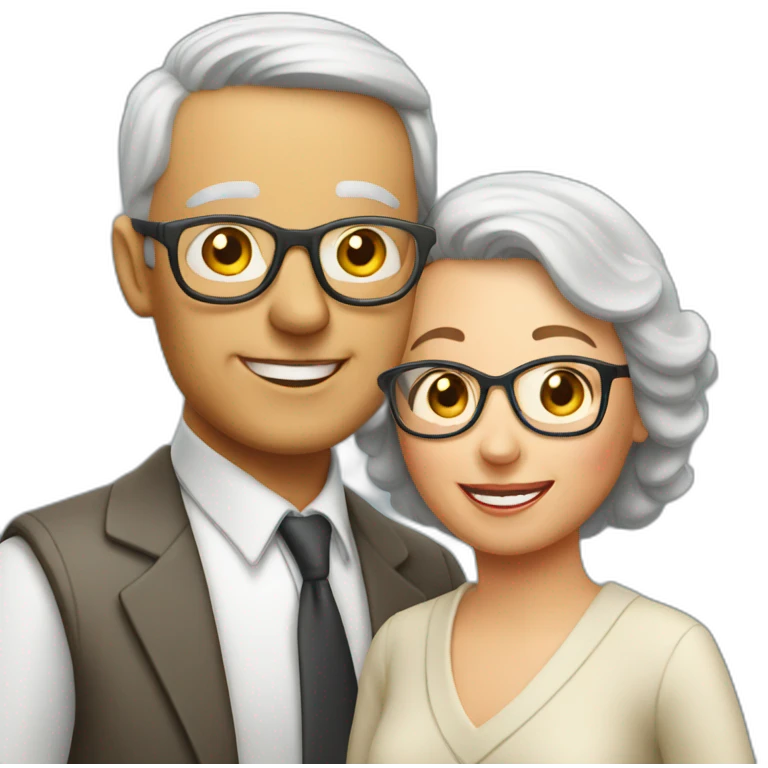 School Reunion with older lady teacher emoji