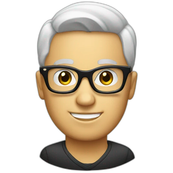 50s white mail with black glasses emoji