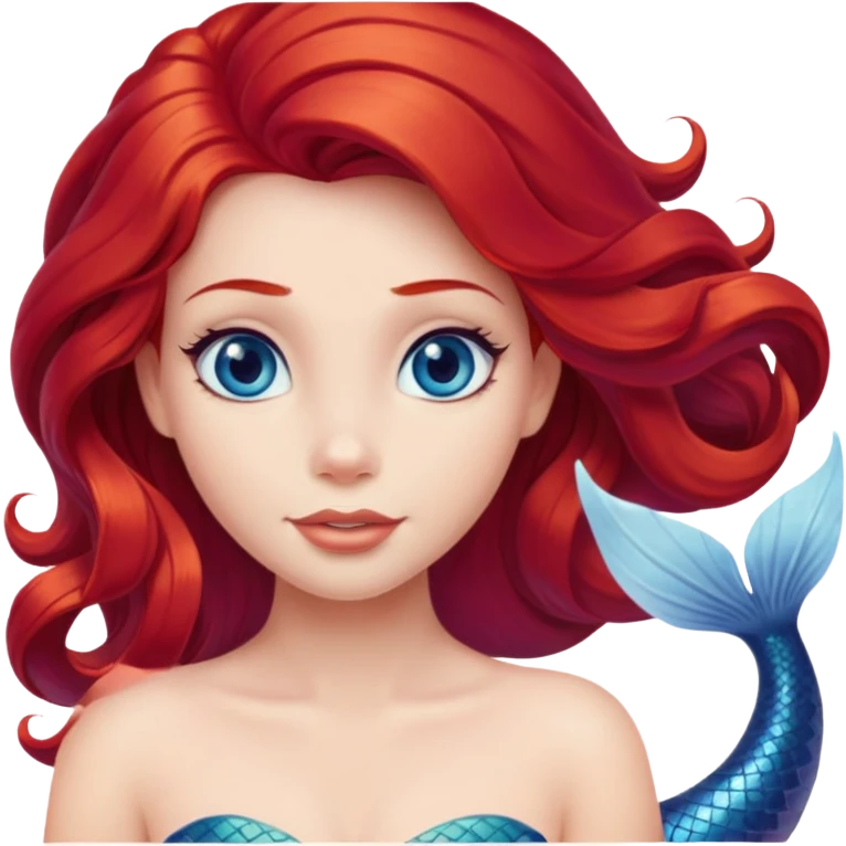 Ariel mermaid with red hair emoji