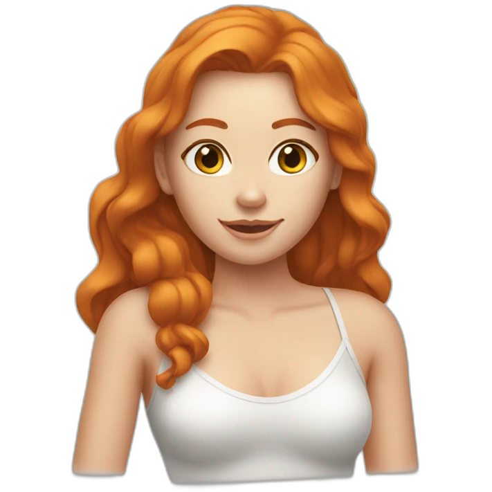 Sexy ginger girl emoji