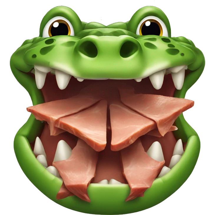 alligator eat meat emoji