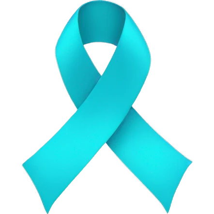 Blue ribboncyan emoji