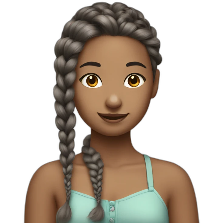 rat braiding girl's hair emoji
