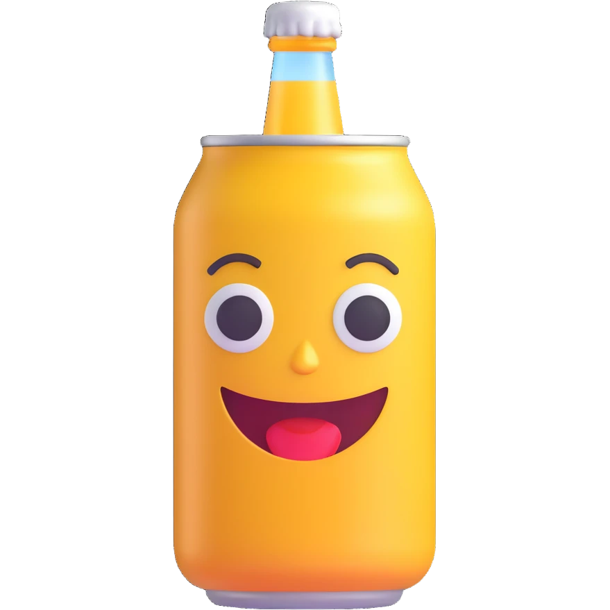 soda, 3D emoji style, friendly, smooth, detailed emoji