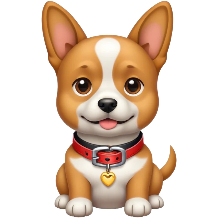 Dog wearing a  ྀིྀི  emoji