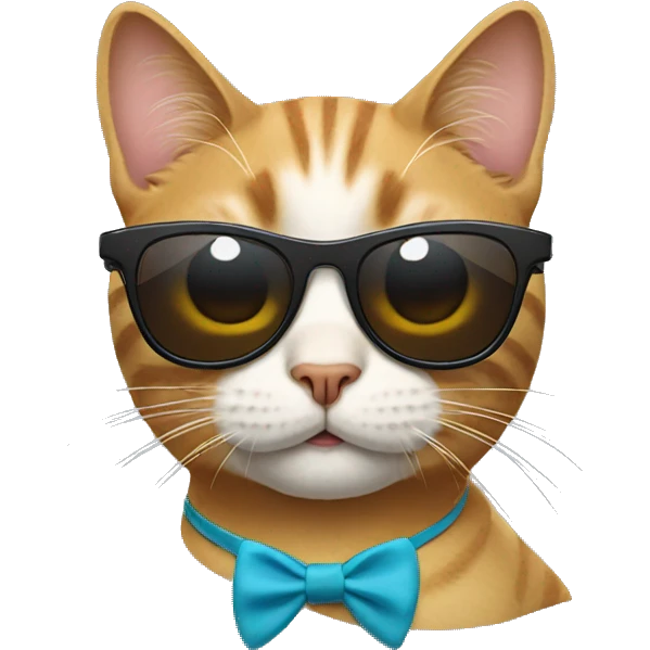 Cat with sunglasses emoji