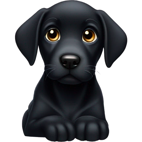 Black labrador puppy emoji
