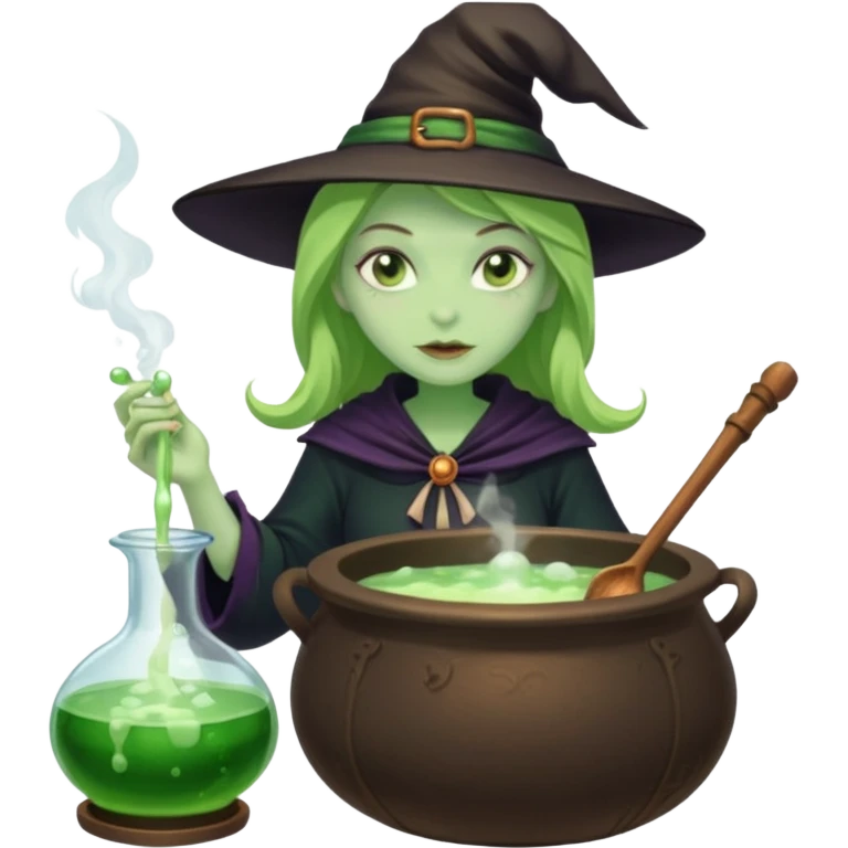 green witch cooking potion emoji