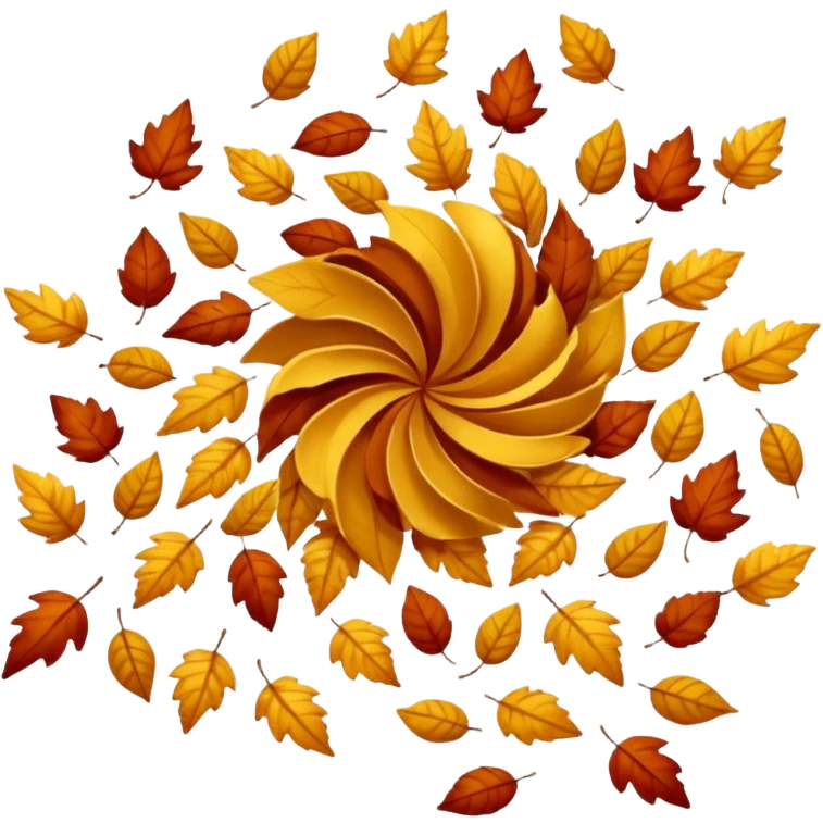 Falling golden leaves emoji