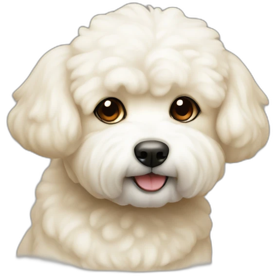 Bichon dog beige emoji