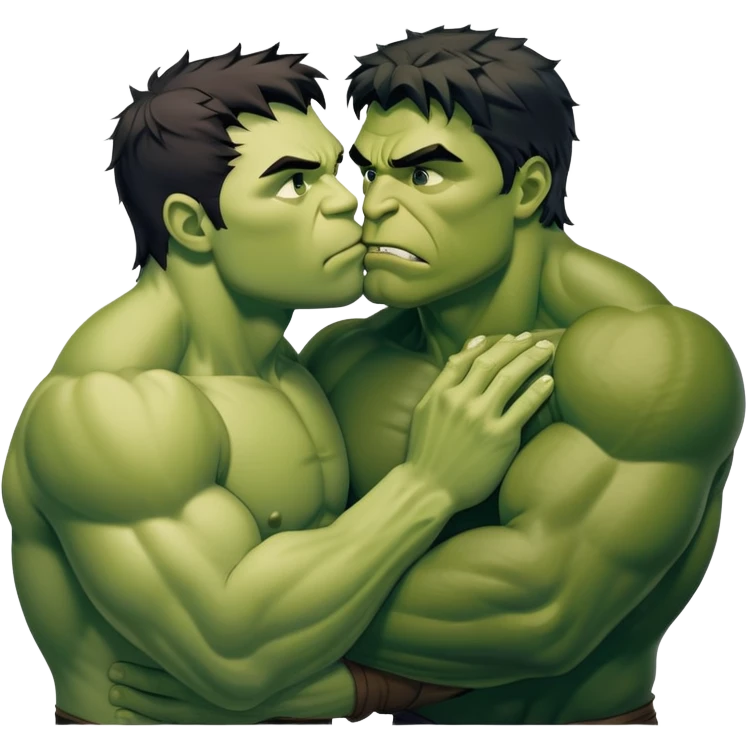 hulk kissing loki  emoji