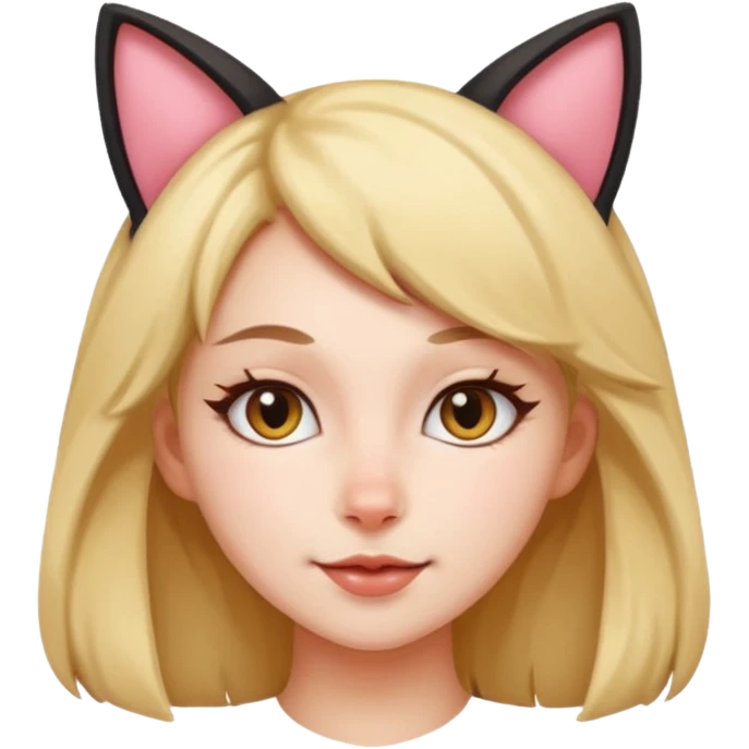고양이 귀 포즈를 하는 여성 emoji