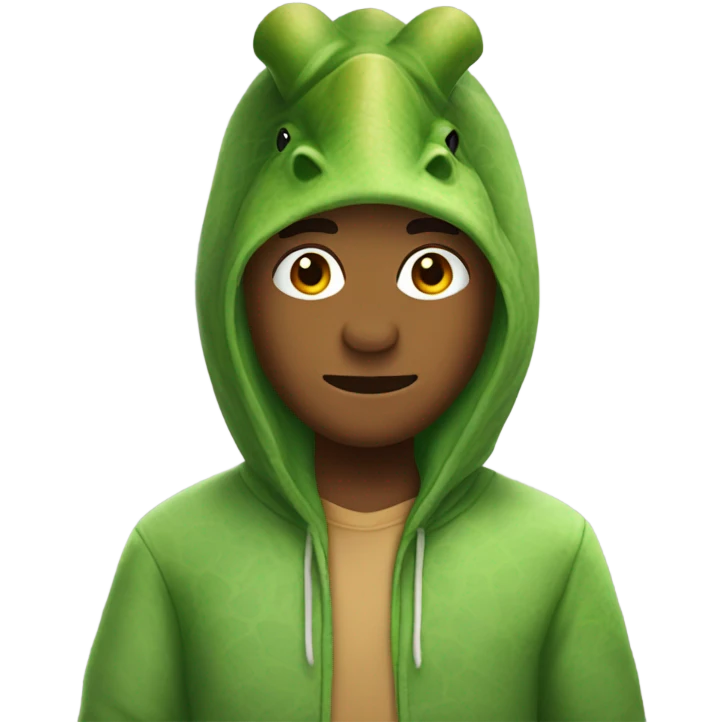Person wearing a dinosaur onesie  emoji