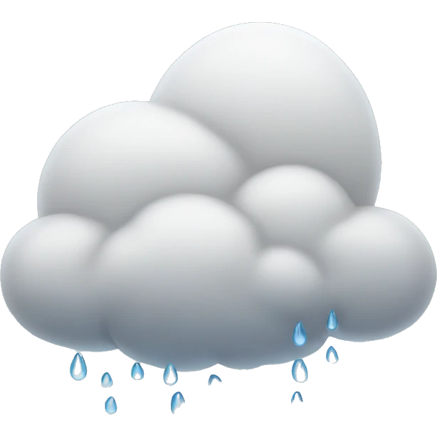 cloud with very fine rain emoji