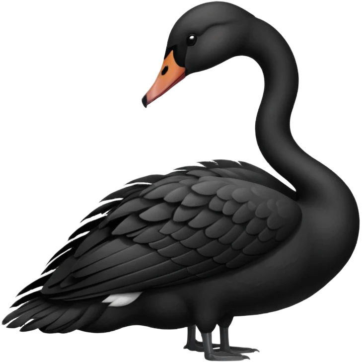 Black swan facing left emoji