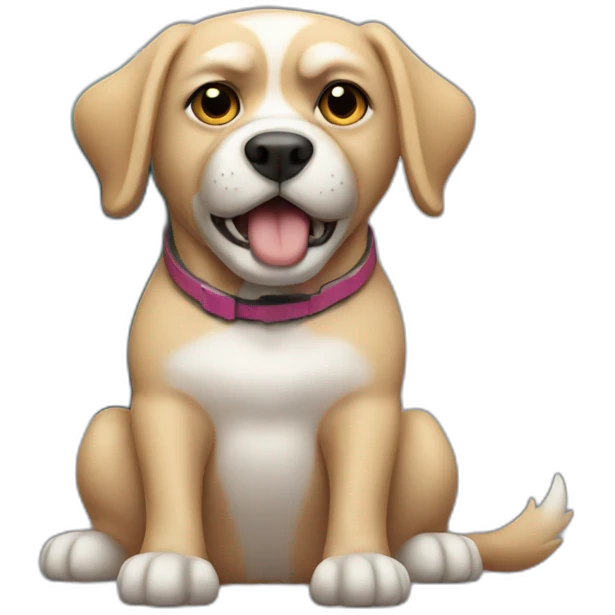 angry dog guarding a ssd emoji