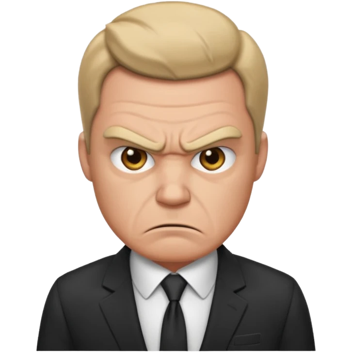 very angry male boss in suit emoji