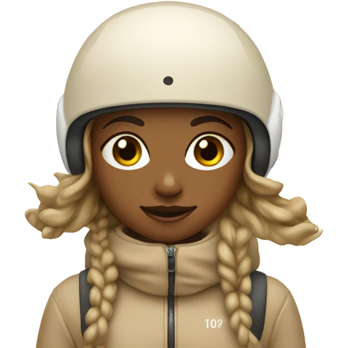 girl on a ski beige emoji