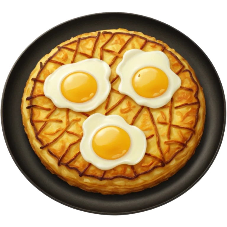 swiss rösti, without eggs emoji