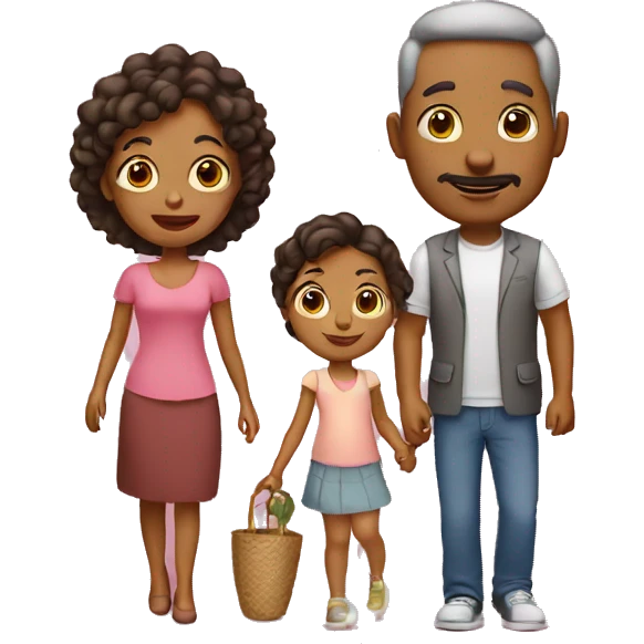 Papa-mama-hija emoji