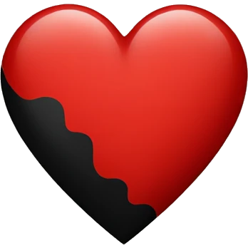 red and black heart emoji