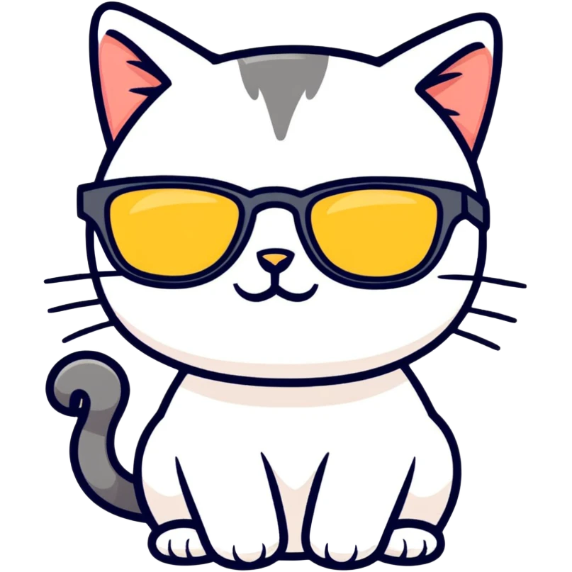 Cat with sunglasses emoji