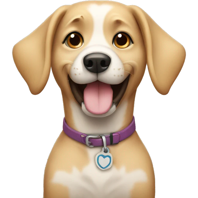 Dog saying thanks emoji