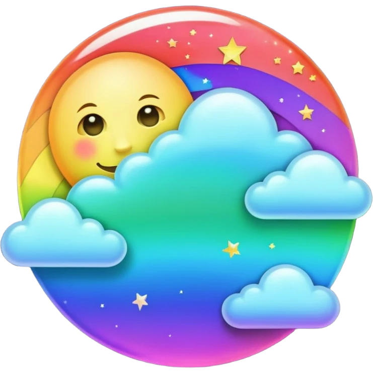 444 rainbow moon emoji